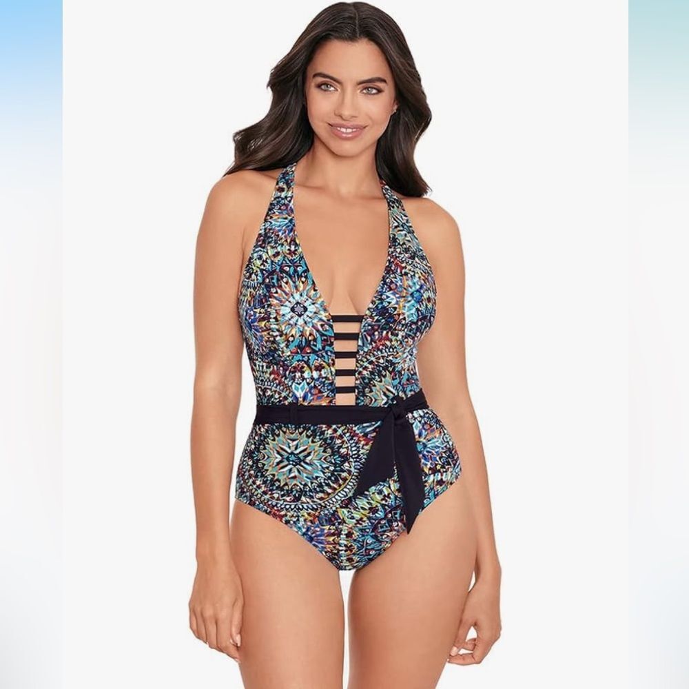 NWT Skinny Dippers |  Swimwear Motley‎ Tiffi Soft Cup Cross Back One Piece M